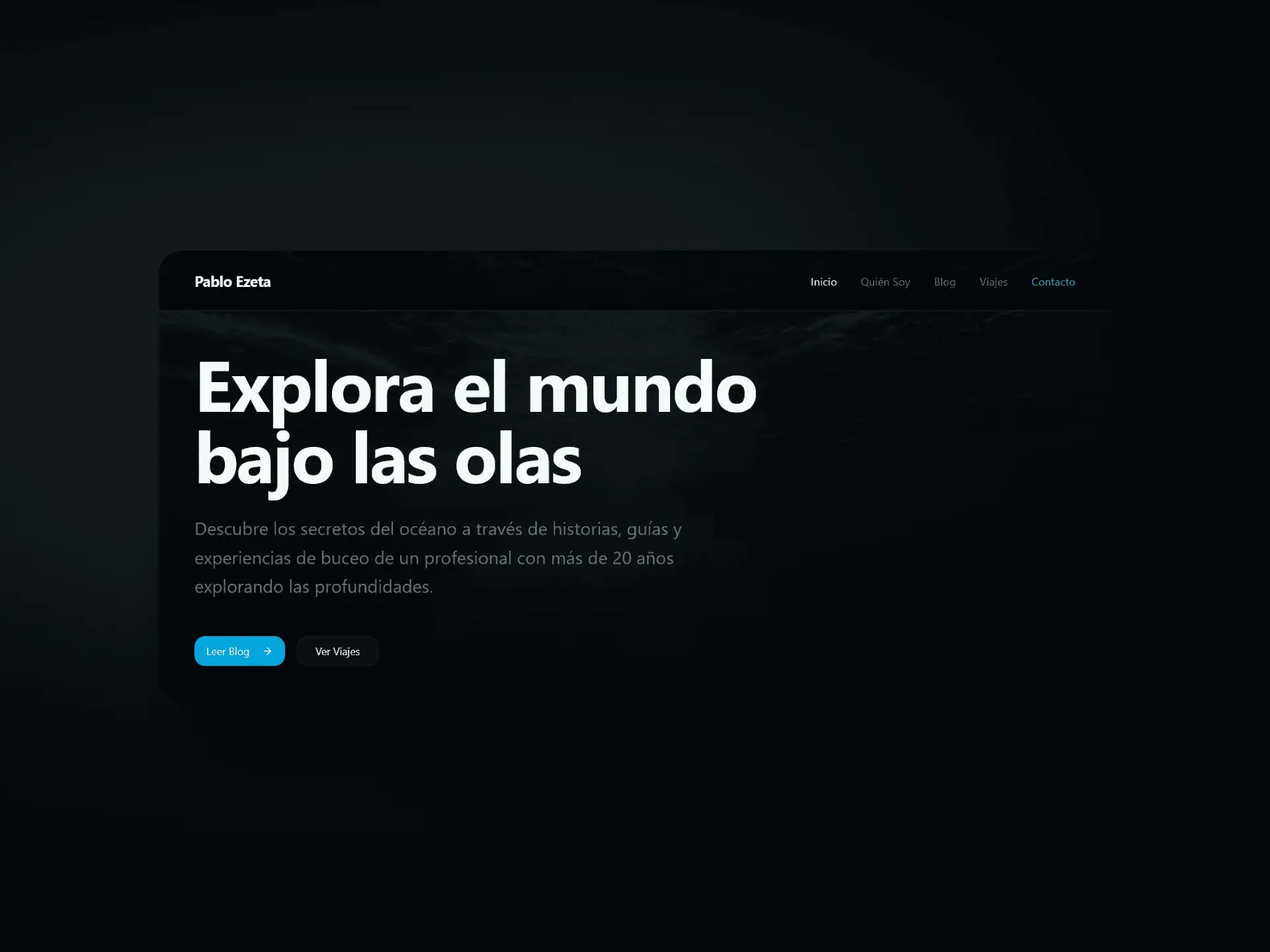 Pablo Ezeta - Blog de buceo